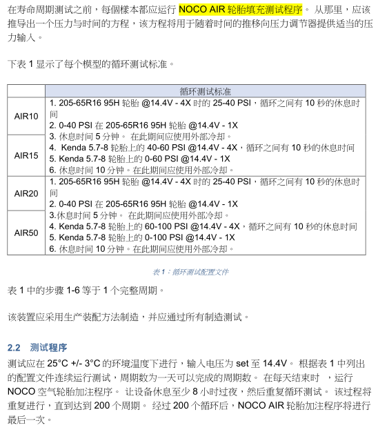 氣泵試驗標準（zhǔn）說明